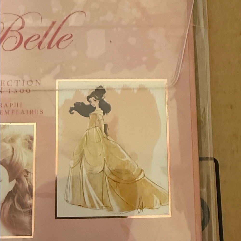 Disney Belle Lithograph in Pink and Gold - Picture 5 of 8